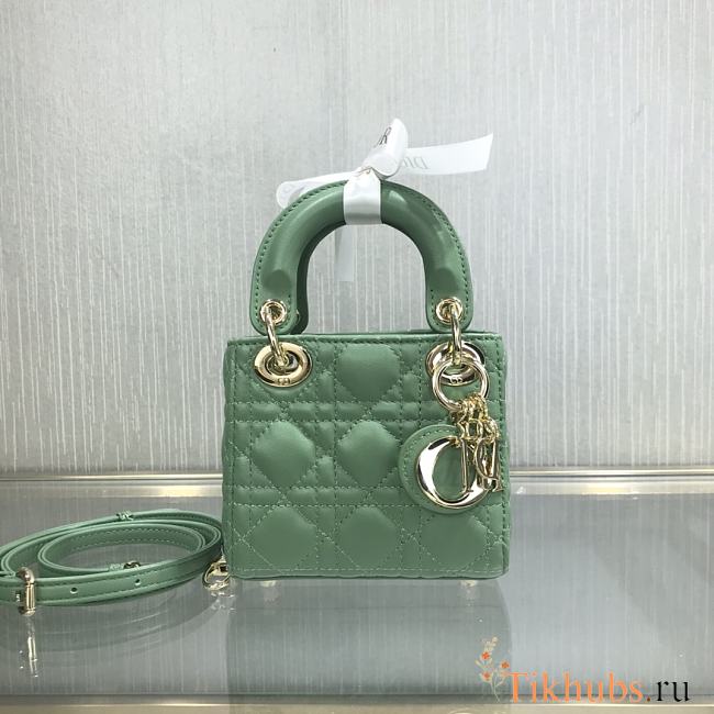 Dior Lady Mini Green 9202 Size 12 x 10 x 5 cm - 1