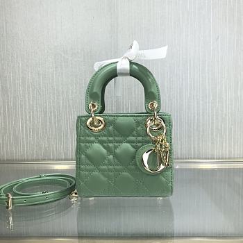 Dior Lady Mini Green 9202 Size 12 x 10 x 5 cm