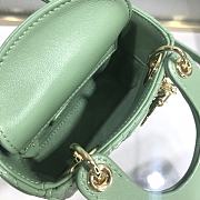 Dior Lady Mini Green 9202 Size 12 x 10 x 5 cm - 2