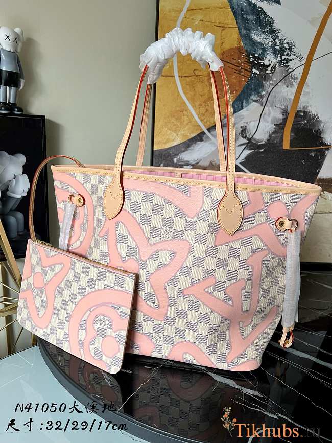 Louis Vuitton Handbag Leather Pink/White N41050 Size 32 x 29 x 17 cm - 1