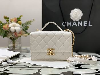 Chanel Mirror Box Bag White 99105 Size 12 x 5 x 17 x 5.5 cm
