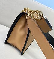 Fendi Natural Yellow Flap Handbag 2820 Size 26 cm - 3