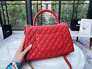 Chanel Coco Top Handle Bag Red 29cm - 6