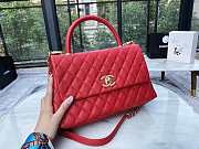 Chanel Coco Top Handle Bag Red 29cm - 5