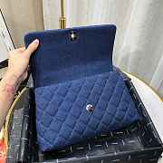 Chanel Coco Grained Calfskin Denim Flap Bag 29cm - 6