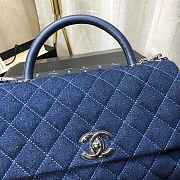 Chanel Coco Grained Calfskin Denim Flap Bag 29cm - 3