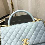 Chanel Coco Grained Calfskin Blue Flap Bag 29cm - 6