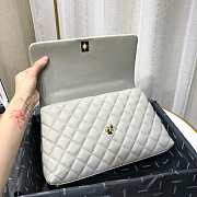 Chanel Coco Grained Calfskin Gray Flap Bag 29cm - 2