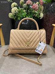 Chanel Coco Top Handle Bag Beige Size 29 cm - 6