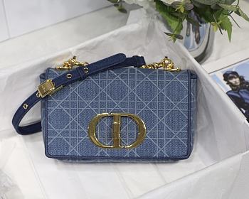 Dior Caro Denim M8016 Size 20 x 12 x 7 cm