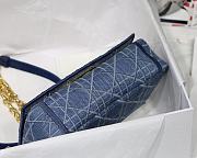 Dior Caro Denim M8016 Size 20 x 12 x 7 cm - 6