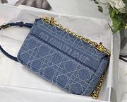 Dior Caro Denim M8016 Size 20 x 12 x 7 cm - 3