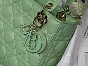 Dior Lady Green M8013 Size 20 x 16.5 x 8 cm - 2