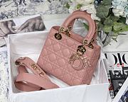 Dior Lady Pink M8013 Size 20 x 16.5 x 8 cm - 1