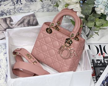 Dior Lady Pink M8013 Size 20 x 16.5 x 8 cm