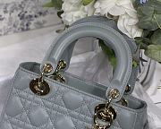 Dior Lady Rock Grey M8013 Size 20 x 16.5 x 8 cm - 6