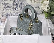 Dior Lady Rock Grey M8013 Size 20 x 16.5 x 8 cm - 3