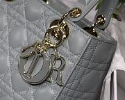 Dior Lady Rock Grey M8013 Size 20 x 16.5 x 8 cm - 2