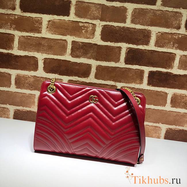 GG Marmont Shoulder Bag Red 524592 Size 28 x 20 x 5 cm - 1