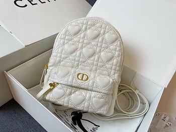 Dior Mini Dioramour Backpack White Size 16 x 21 x 8.5 cm