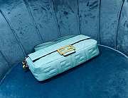 Fendi Baguette Chain Blue Sky Leather Bag 26cm - 6