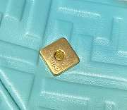 Fendi Baguette Chain Blue Sky Leather Bag 26cm - 4