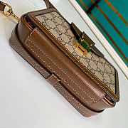 Gucci GG Mini Bag Clasp Closure In Beige & Ebony Size 18 cm - 4