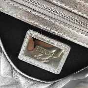 Fendi Baguette Silver Leather Bag 26cm - 2