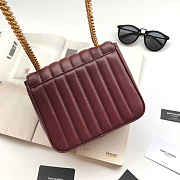 Vicky Shoulder Bag Original Leather Maroon 17.5 x 14.5 x 7 cm - 5