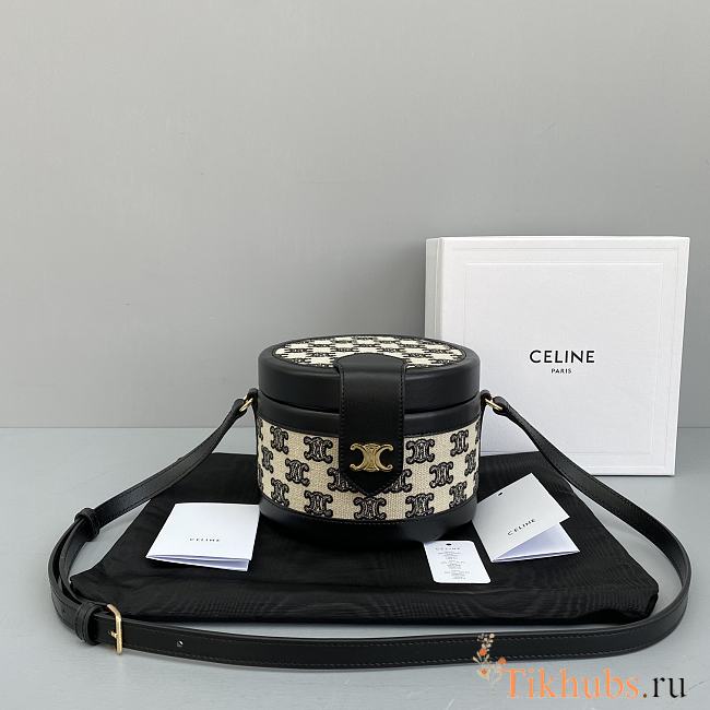 Celine Tambour Bag Black 60062 Size 17 x 12 x 17 cm - 1