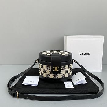 Celine Tambour Bag Black 60062 Size 17 x 12 x 17 cm