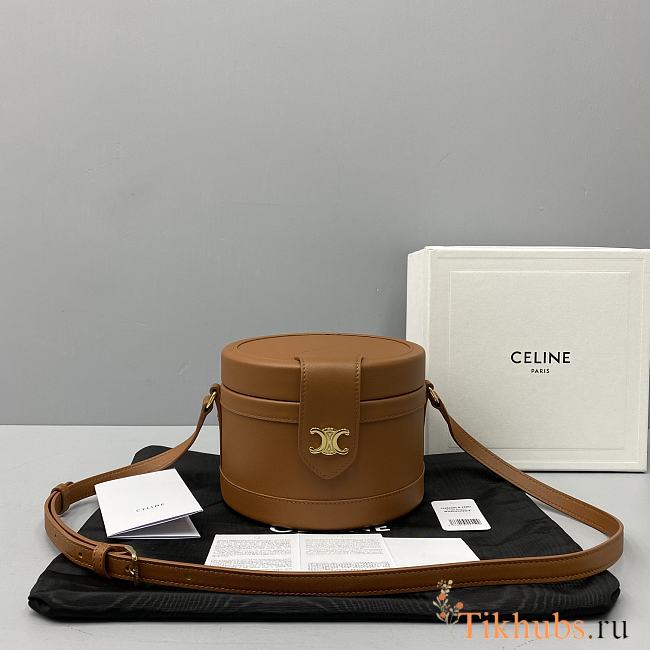 Celine Tambour Bag Full Brown 60062 Size 17 x 12 x 17 cm - 1