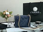 Chanel Tofu Bag Navy Blue Small 99031 Size 14.5 x 18 x 8 cm - 2