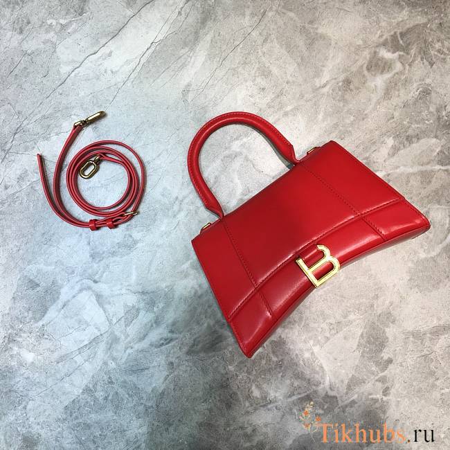 Balencia Hourglass Bag Red Size 23 x 10 x 14 cm - 1