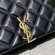 YSL Becky Quilted Lambskin Chain Bag Black 629246 Size 25 x 17 x 7 cm - 3