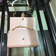 YSL Crocodile Pattern Chain Bag Size 24 × 14.5 × 5.5 cm - 3