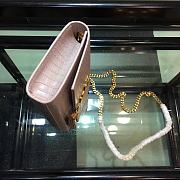 YSL Crocodile Pattern Chain Bag Size 24 × 14.5 × 5.5 cm - 4