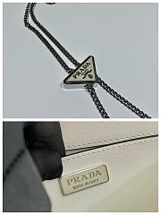 Prada Large Triangle Flip Cover Bag White 1BH189 Size 17 x 9.5 x 3.5 cm - 5