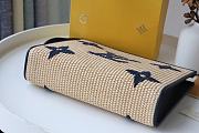 Louis Vuitton Pochette Voyage MM in Black Monogram Raffia M80352 Size 25 x 20 x 5.5 cm - 6