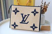 Louis Vuitton Pochette Voyage MM in Black Monogram Raffia M80352 Size 25 x 20 x 5.5 cm - 3