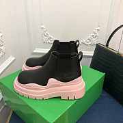 Bottega Veneta Short Boots in Black/ Pink - 3