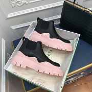 Bottega Veneta Short Boots in Black/ Pink - 4