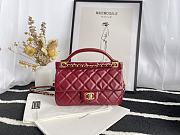 Chanel Mini Castle Series Hanger Bag Red 22 cm - 1