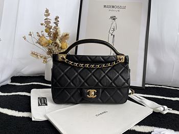 Chanel Mini Castle Series Hanger Bag Black 22 cm