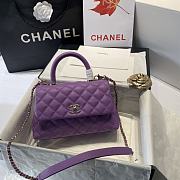 Chanel Coco Handle Purple 92993 Size 23 cm - 1