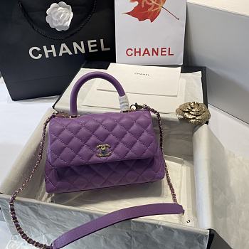 Chanel Coco Handle Purple 92993 Size 23 cm