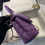 Chanel Coco Handle Purple 92993 Size 23 cm - 6