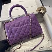 Chanel Coco Handle Purple 92993 Size 23 cm - 5