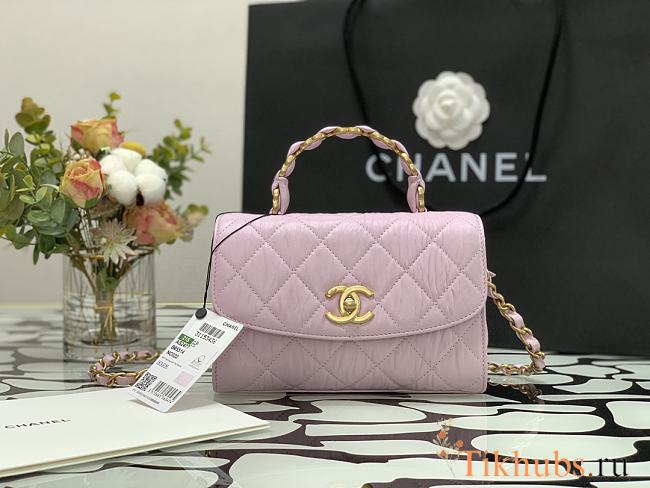 Chanel Handle Bag Pink Size 12.5 x 19.5 x 7.5 cm - 1