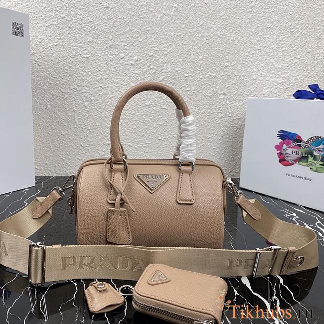 Prada Pillow Bag Beige 1BB846 Size 20 x 11 x 11.5 cm - 1